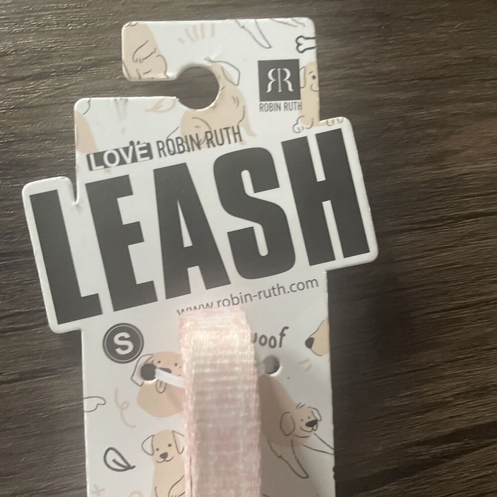 Robin Ruth Dog Leash Pink Fabric New York Metal Clasp Size Small